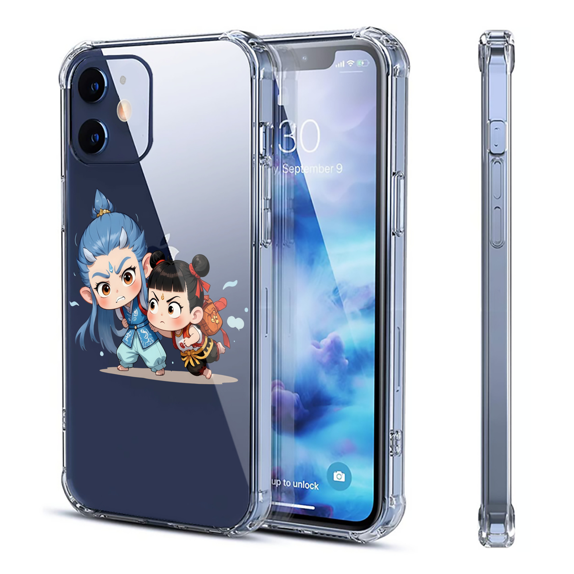（画像用） Ne Zha 2 ナタ 魔童の大暴れ 【iPhone 12シリーズ対応】透明スマホケース（クリアソフトケース）